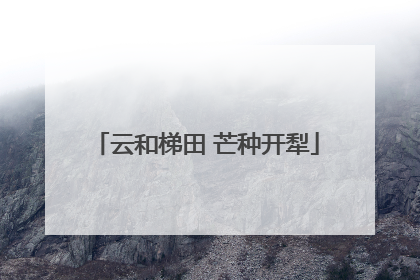 云和梯田 芒种开犁