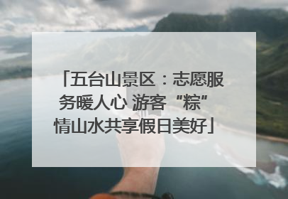 五台山景区：志愿服务暖人心 游客“粽”情山水共享假日美好