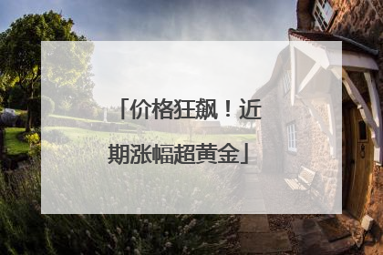 价格狂飙！近期涨幅超黄金