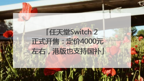 任天堂Switch 2正式开售：定价4000元左右，港版也支持国补