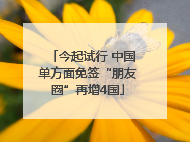 今起试行 中国单方面免签“朋友圈”再增4国