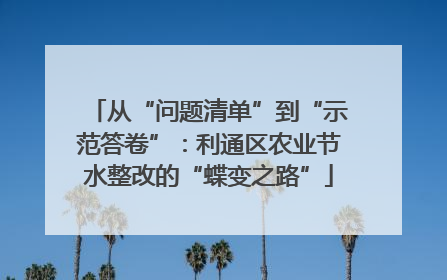 从“问题清单”到“示范答卷”：利通区农业节水整改的“蝶变之路”