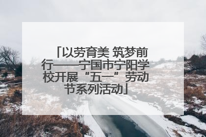 以劳育美 筑梦前行——宁国市宁阳学校开展“五一”劳动节系列活动