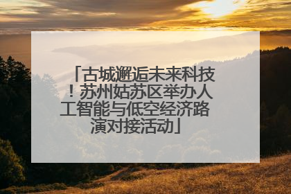 古城邂逅未来科技！苏州姑苏区举办人工智能与低空经济路演对接活动