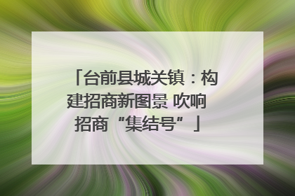 台前县城关镇：构建招商新图景 吹响招商“集结号”