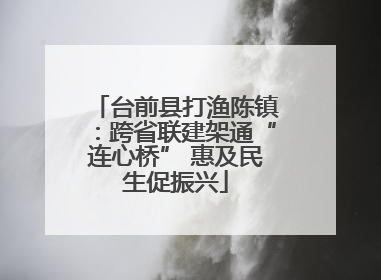 台前县打渔陈镇：跨省联建架通“连心桥” 惠及民生促振兴
