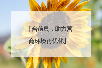台前县：助力营商环境再优化
