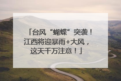 台风“蝴蝶”突袭！江西将迎暴雨+大风，这天千万注意！