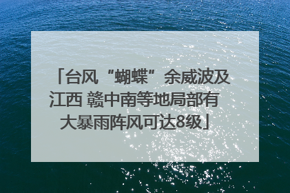 台风“蝴蝶”余威波及江西 赣中南等地局部有大暴雨阵风可达8级