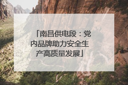 南昌供电段：党内品牌助力安全生产高质量发展