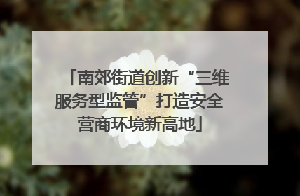 南郊街道创新“三维服务型监管”打造安全营商环境新高地