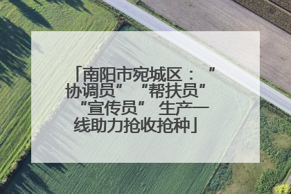 南阳市宛城区：“协调员”“帮扶员”“宣传员” 生产一线助力抢收抢种