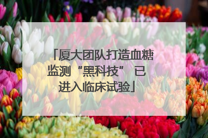厦大团队打造血糖监测“黑科技” 已进入临床试验