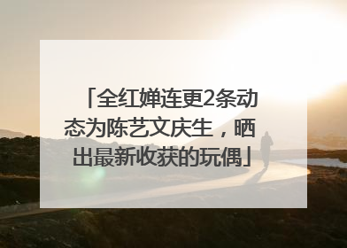 全红婵连更2条动态为陈艺文庆生，晒出最新收获的玩偶