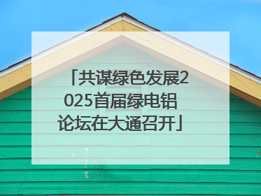 共谋绿色发展2025首届绿电铝论坛在大通召开