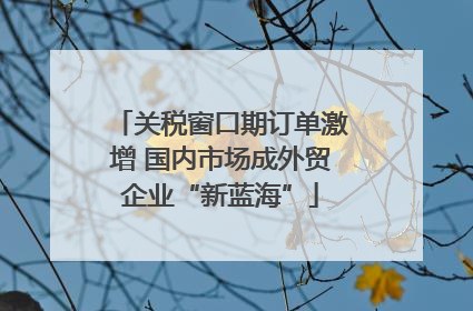 关税窗口期订单激增 国内市场成外贸企业“新蓝海”