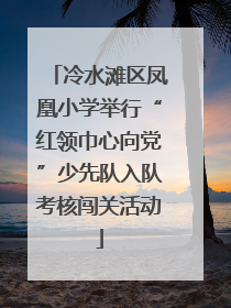 冷水滩区凤凰小学举行“红领巾心向党”少先队入队考核闯关活动