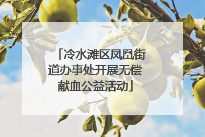 冷水滩区凤凰街道办事处开展无偿献血公益活动