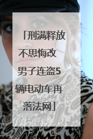 刑满释放不思悔改 男子连盗5辆电动车再落法网
