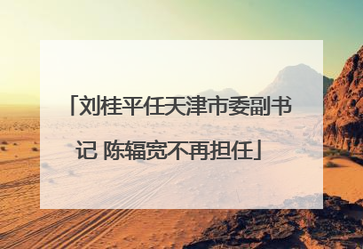 刘桂平任天津市委副书记 陈辐宽不再担任