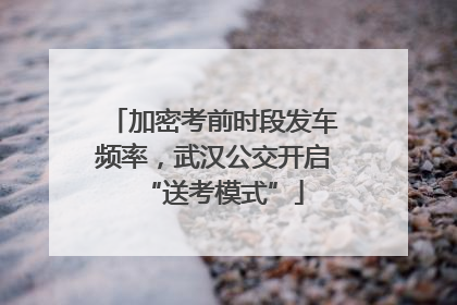 加密考前时段发车频率，武汉公交开启“送考模式”