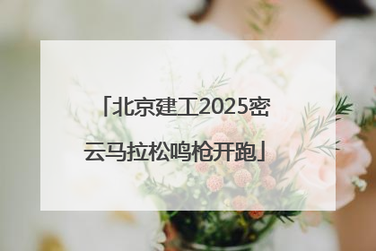 北京建工2025密云马拉松鸣枪开跑