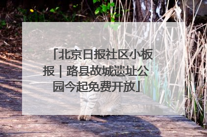 北京日报社区小板报｜路县故城遗址公园今起免费开放