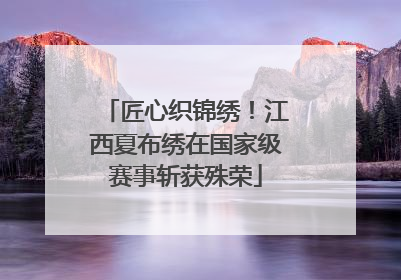 匠心织锦绣！江西夏布绣在国家级赛事斩获殊荣