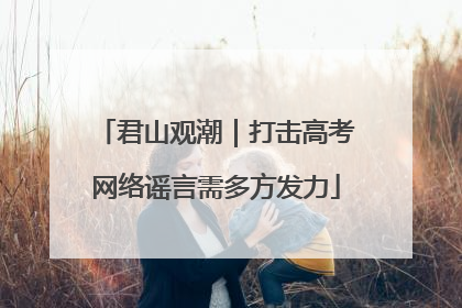 君山观潮｜打击高考网络谣言需多方发力