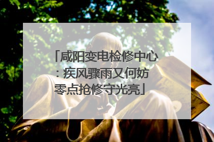 咸阳变电检修中心：疾风骤雨又何妨 零点抢修守光亮