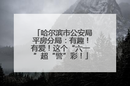 哈尔滨市公安局平房分局：有趣！有爱！这个“六一”超“警”彩！