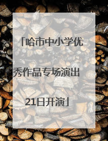 哈市中小学优秀作品专场演出21日开演