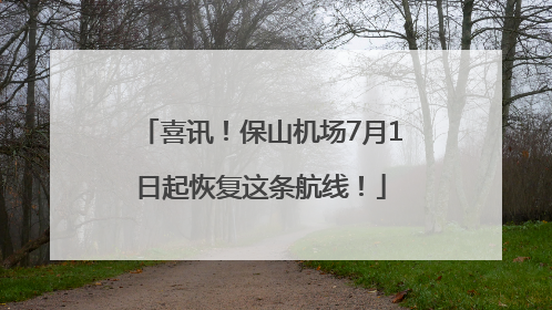 喜讯！保山机场7月1日起恢复这条航线！