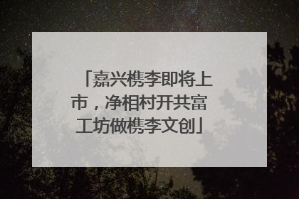 嘉兴槜李即将上市，净相村开共富工坊做槜李文创