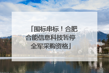 围标串标！合肥合能信息科技暂停全军采购资格