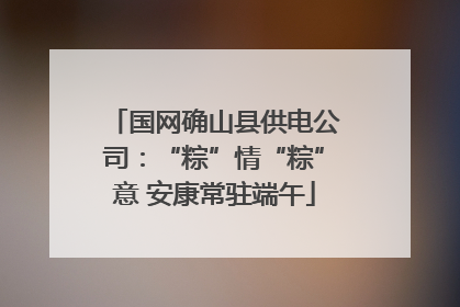 国网确山县供电公司：“粽”情“粽”意 安康常驻端午