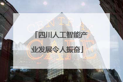 四川人工智能产业发展令人振奋