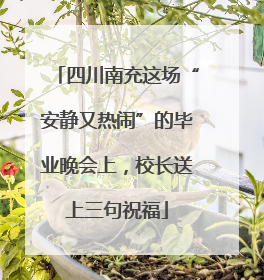 四川南充这场“安静又热闹”的毕业晚会上，校长送上三句祝福