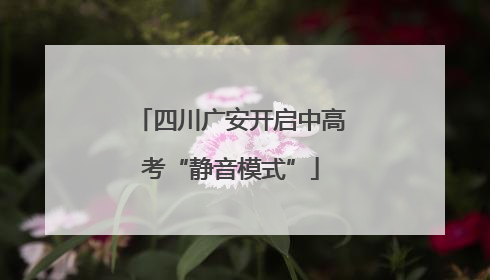 四川广安开启中高考“静音模式”