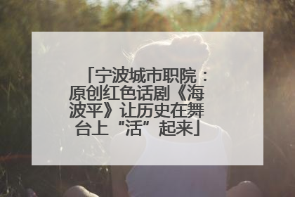 宁波城市职院：原创红色话剧《海波平》让历史在舞台上“活”起来