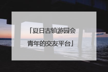夏日古镇游园会 青年的交友平台