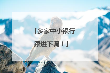 多家中小银行跟进下调！