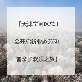 天津宁河区总工会开启新业态劳动者亲子欢乐之旅