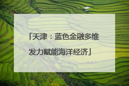 天津：蓝色金融多维发力赋能海洋经济