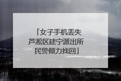 女子手机丢失 芦淞区建宁派出所民警倾力找回
