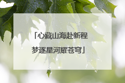 心藏山海赴新程 梦逐星河耀苍穹