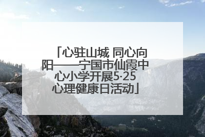 心驻山城 同心向阳——宁国市仙霞中心小学开展5·25心理健康日活动