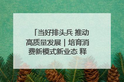 当好排头兵 推动高质量发展｜培育消费新模式新业态 释放经济增长新动能