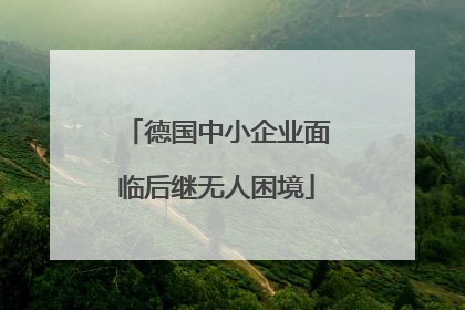德国中小企业面临后继无人困境