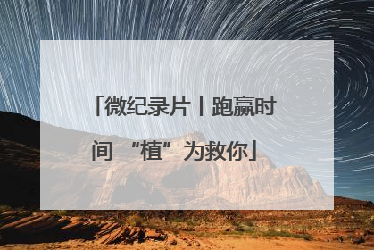 微纪录片丨跑赢时间 “植”为救你